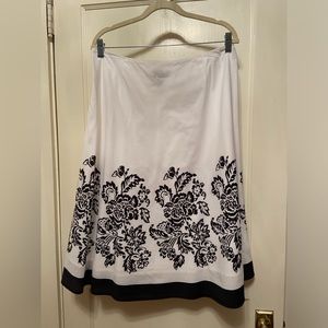 Rafaella Black and White Cotton Skirt